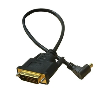 

DVI-D 24+1 Pin Male To Micro HDMI Male M-M Adapter Converter F HDTV LCD Monitor 0.3m