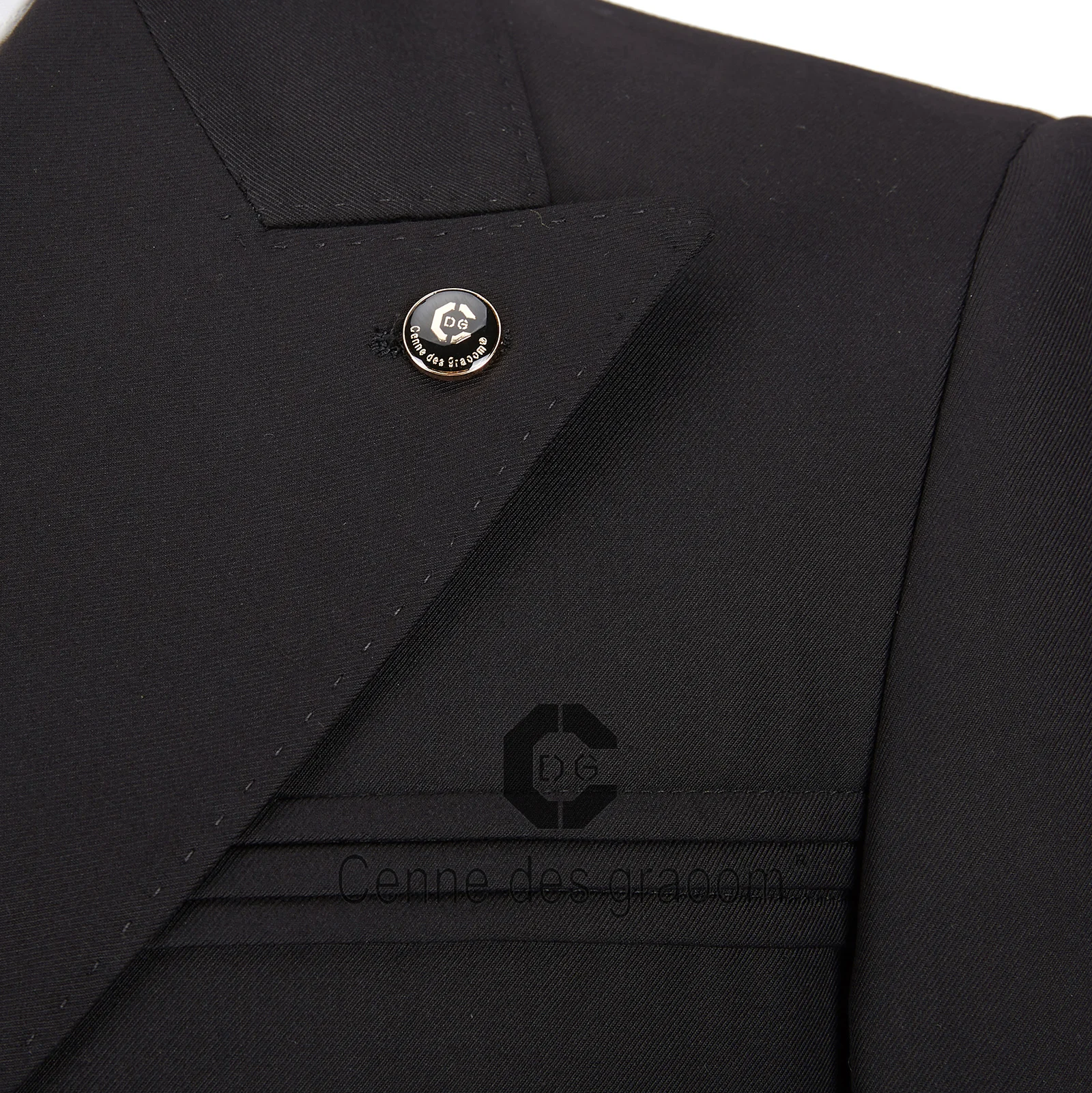 Cenne Des Graoom Men's Suits One Button Double Breasted Tailor-Made Blazers Pants Business Causal Party Singer Groom Wedding A12 2