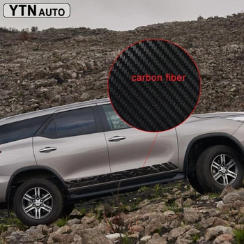 

car stickers decals cool car side door stripe texture graphic vinyls protect decal custom for toyota FORTUNER