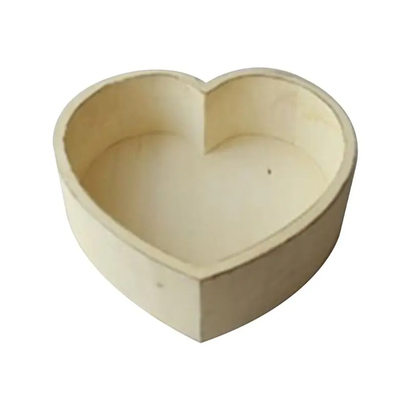Baby Photography Props Wooden Heart Shape Box Newborn Infants Photo Posing Prop