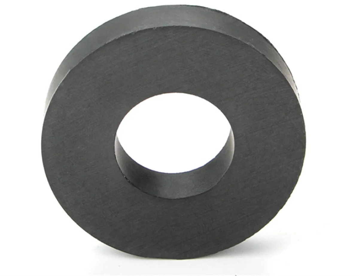 5PCS/LOT Y30 Ring Ferrite Magnet 50*10 mm Hole 22mm Permanent Magnet 50mm x 10mm Black Round Speaker 50X10 50-22x10mm