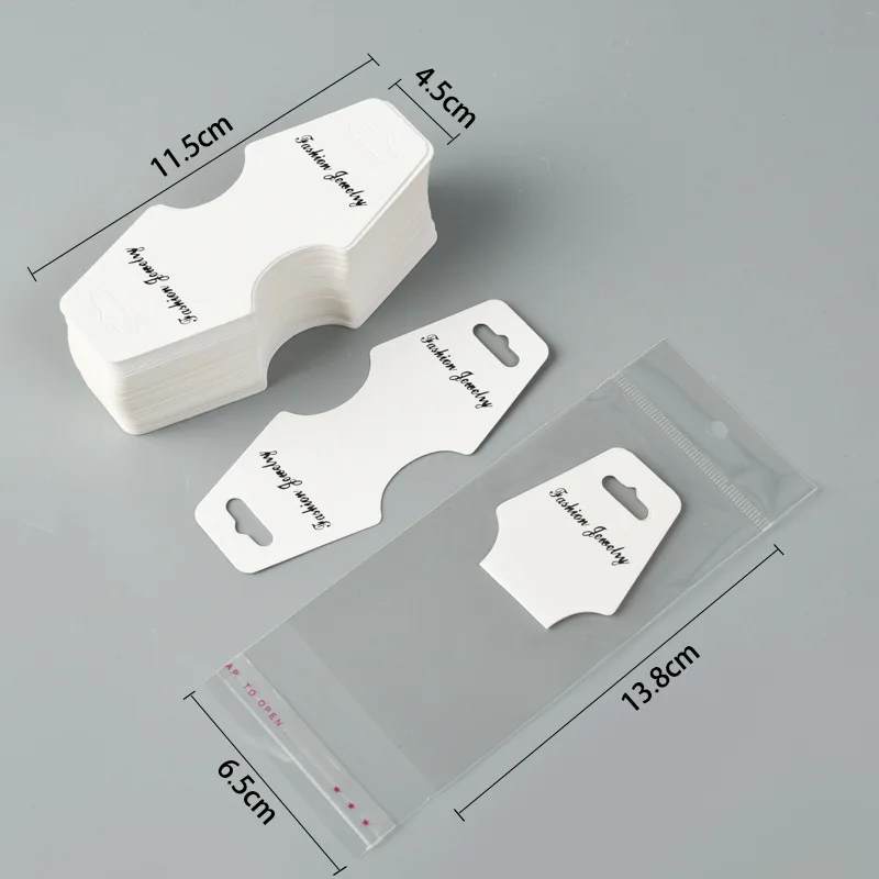 30pcs Earrings Paper Card for Bracelet Necklace Hairband Ear Studs DIY Jewelry Display Package Card Handmade 5x5/6x6/5x9/8x8cm