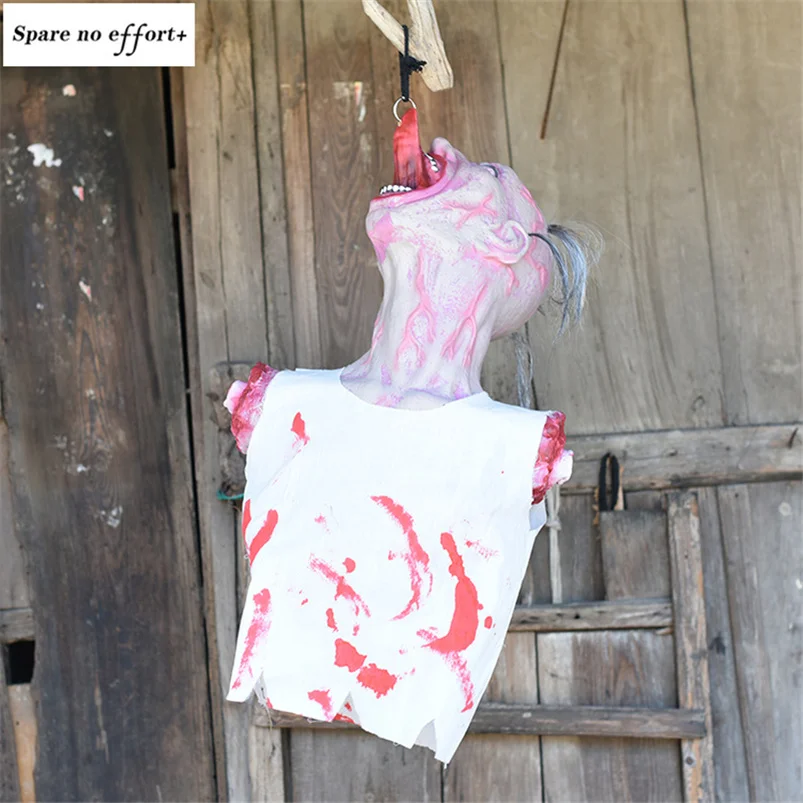 

Haunted House Escape Scary Halloween Zombie Prop Rotten Body Halloween Hanging Decoration Bloodier Halloween Ghost Grim Ghost