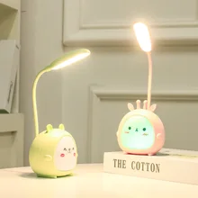 Lampa biurkowa LED USB akumulator trzy prędkości ściemniania śliczne dormitorium nauka lampka na biurko do czytania ochrona oczu lampka nocna do sypialni