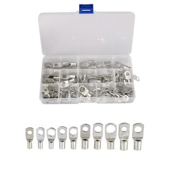 

85Pcs Cable Lugs Battery Terminals SC6-SC25 Set Electric Wire Cable Bare Crimped Soldered Connectors Kit