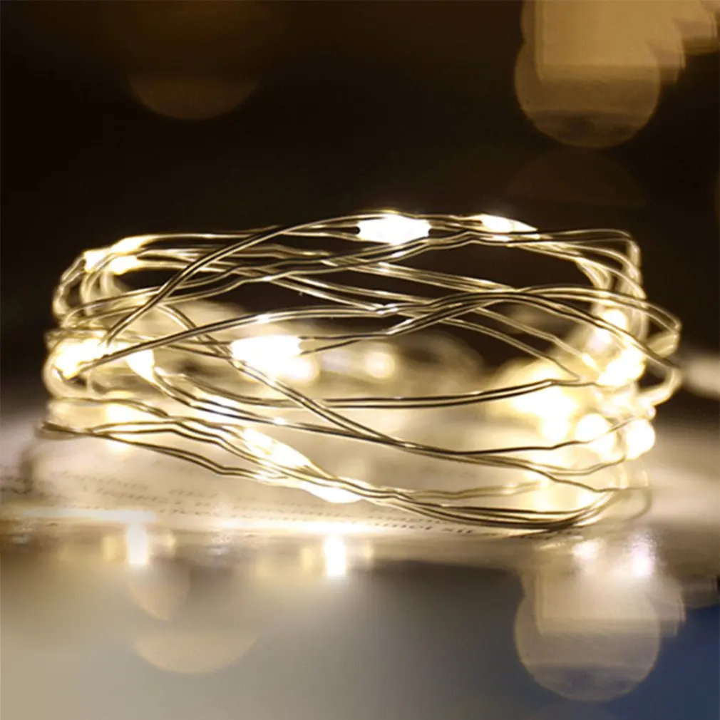 Indoor Light Fixture Led Copper Light String Colorful Light String Usb Button Copper Wire Light String Light