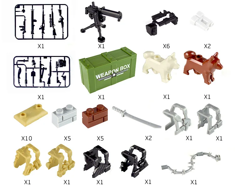 

Legoing Military SWAT Gun Weapons Pack Army Special Forces Soldiers Building Blocks MOC Arms City Toys For Kids Legoings Weapons
