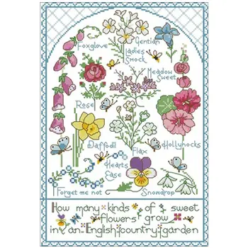 

Spring flowers patterns Counted Cross Stitch 11CT 14CT 18CT DIY Chinese Cross Stitch Kits Embroidery Needlework Sets