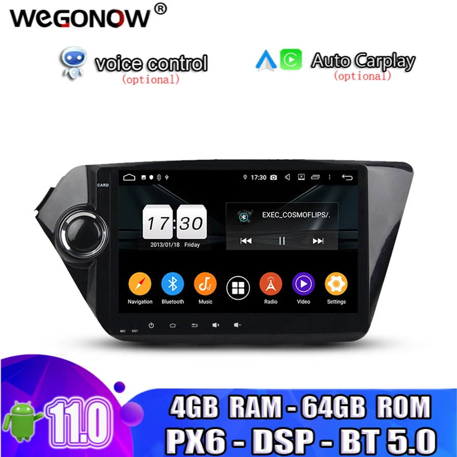 Px6 Dsp 8 Core 9"android 11.0 For Kia K2 20122015 8gb Ram 128gb Rom