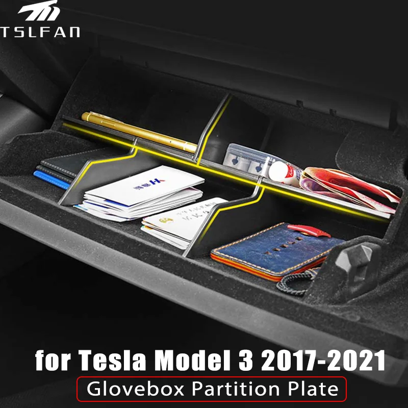Glove Box Partition Plate For Tesla Model 3 20172021 Center Console