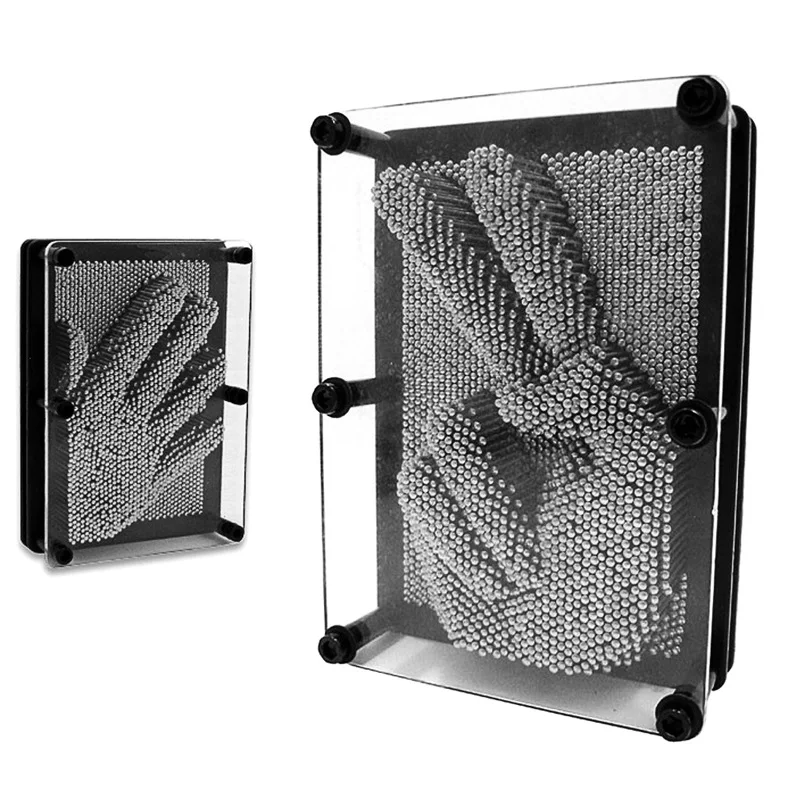 Pinart Rectangular Metal Flexible Pin Painting 3D Fingerprints Cloning Model lian mo Educational To