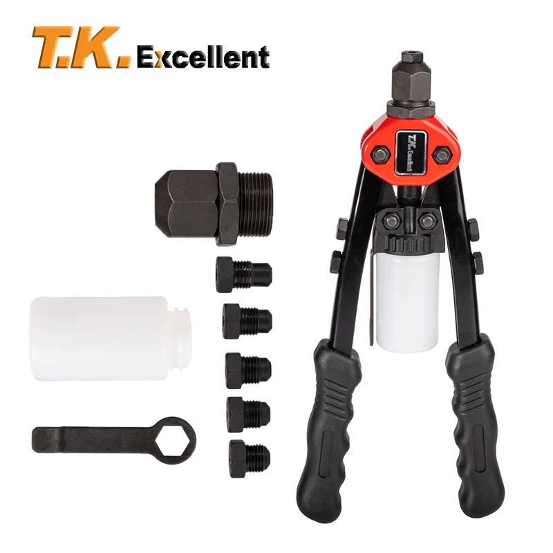 

Заклепочный пистолет инструмент для двух рук заклепки пистолет с 5 сменными цветными головками 5 в 1 ручной набор заклепок