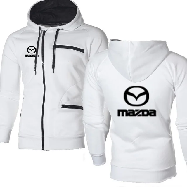 Мужская куртка для Mazda, с логотипом, повседневная, в стиле хип-хоп, Harajuku, с длинным рукавом, флисовая, теплая, с капюшоном, толстовки на молнии, ткань