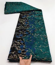 

African Lace Fabric 2022 Satin Golden-Plating Organza High Quality Nigerian Jacquard Brocade Tulle Mesh For Wedding Dress F3404