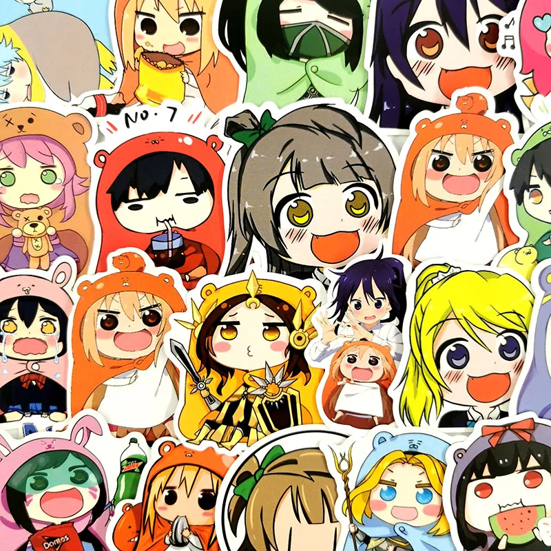 50 шт. милые Himouto Umaru-chan Японские Аниме наклейки водонепроницаемые для детей Детский подарок DIY ноутбук дневник мультфильм Pegatinas наклейки