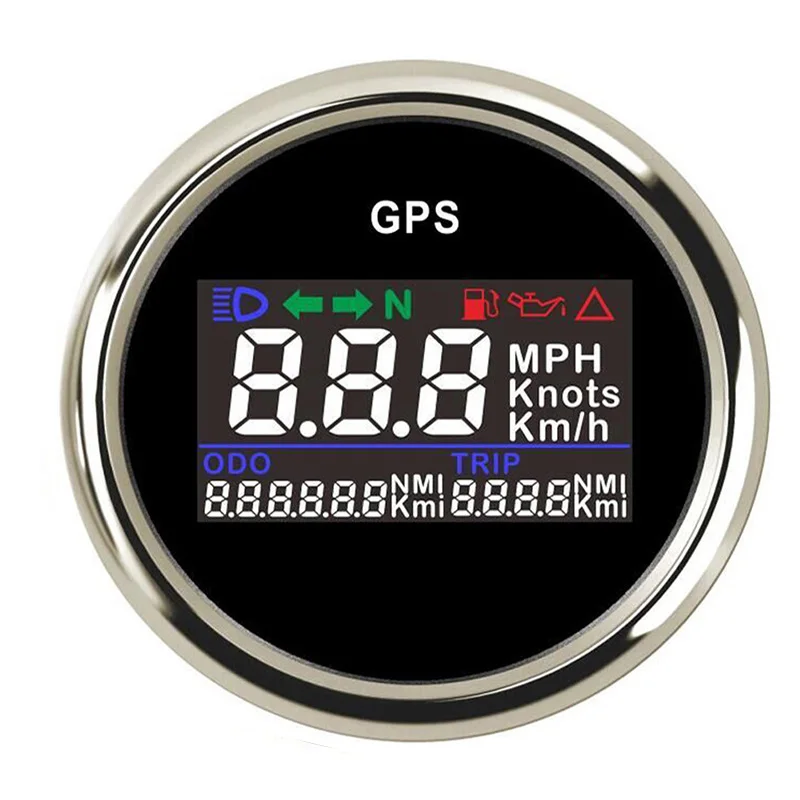 Лодочный Автомобильный gps Спидометр Одометр С узлами км/ч mph Регулируемый цифровой датчик топлива+ Сигнализация давления масла с gps датчиком