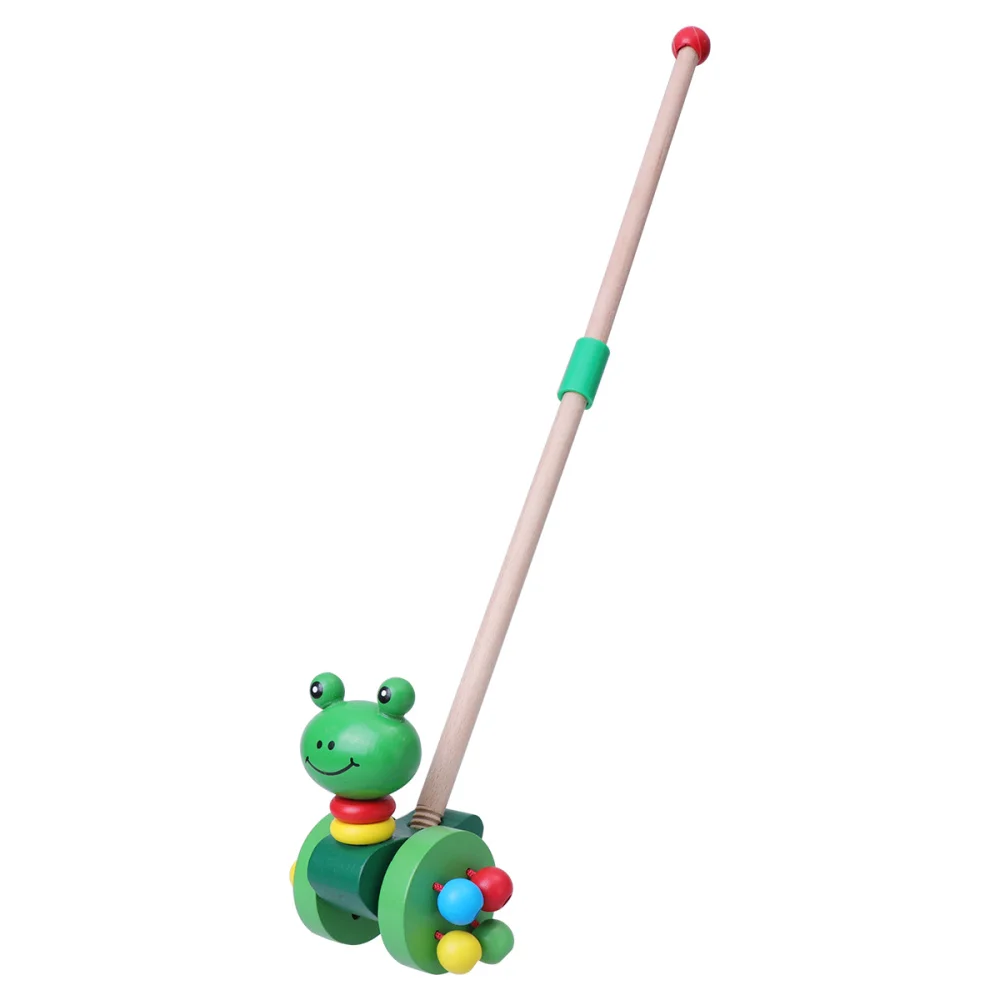 Wooden Trolley Baby Walker Toy Premium Material Cartoon Design Educational