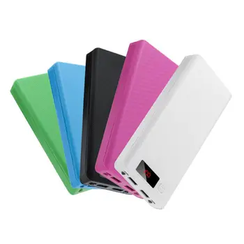 

Dual USB Output Mobile Phone Charger 8x18650 Battery Power Bank Box DIY Shell Case with LED Light Phone Charger