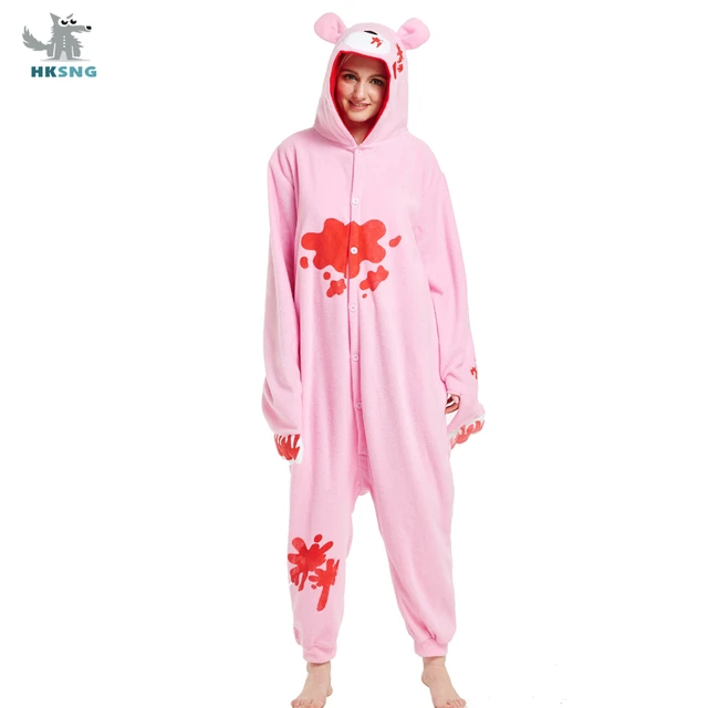 Combinaison Pyjama Stitch Rose Kigurumi Costume Adulte Halloween