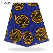 Анкара африканская ткань ткань Африканская восковая печать ткань для платьев Настоящая Африканская ткань с восковой печатью батик ткань F909-09