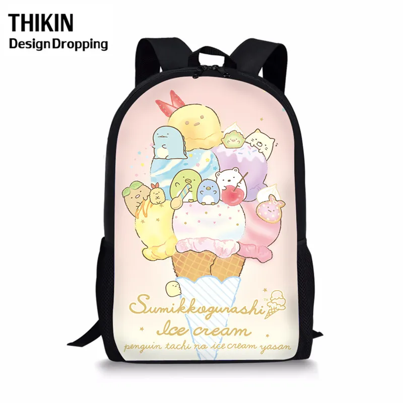 THIKIN, школьные сумки для девочек, милый розовый Sumikko Gurashi, детский рюкзак, японский угловой рюкзак для детей дошкольного возраста, сумка для книг