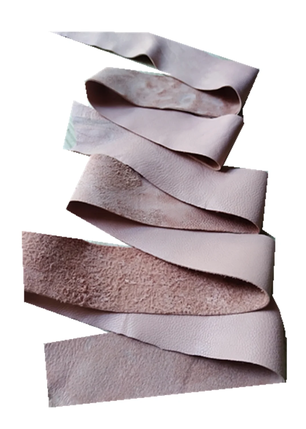 

Plain pale pink sheepskin leather handmade diy clothing edging strip inlaid seam repair gloves knee pads material super book sup