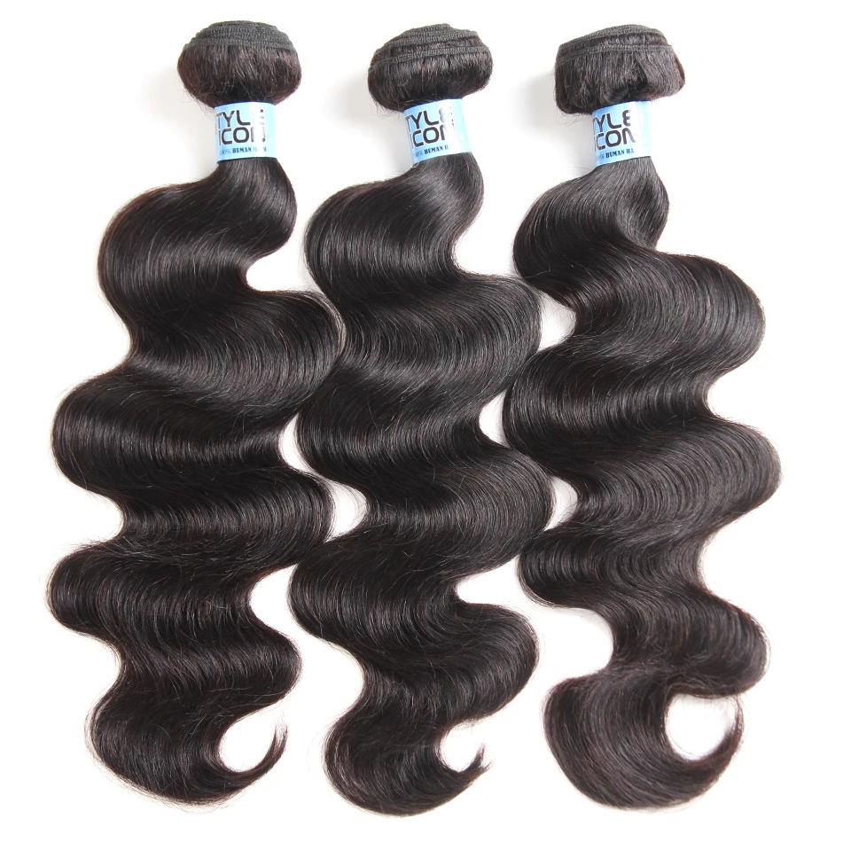 Styleicon волосы волнистые человеческие пряди Волосы Remy Реми 3 перуанские накладные 30 дюймов Пряди натуральных
