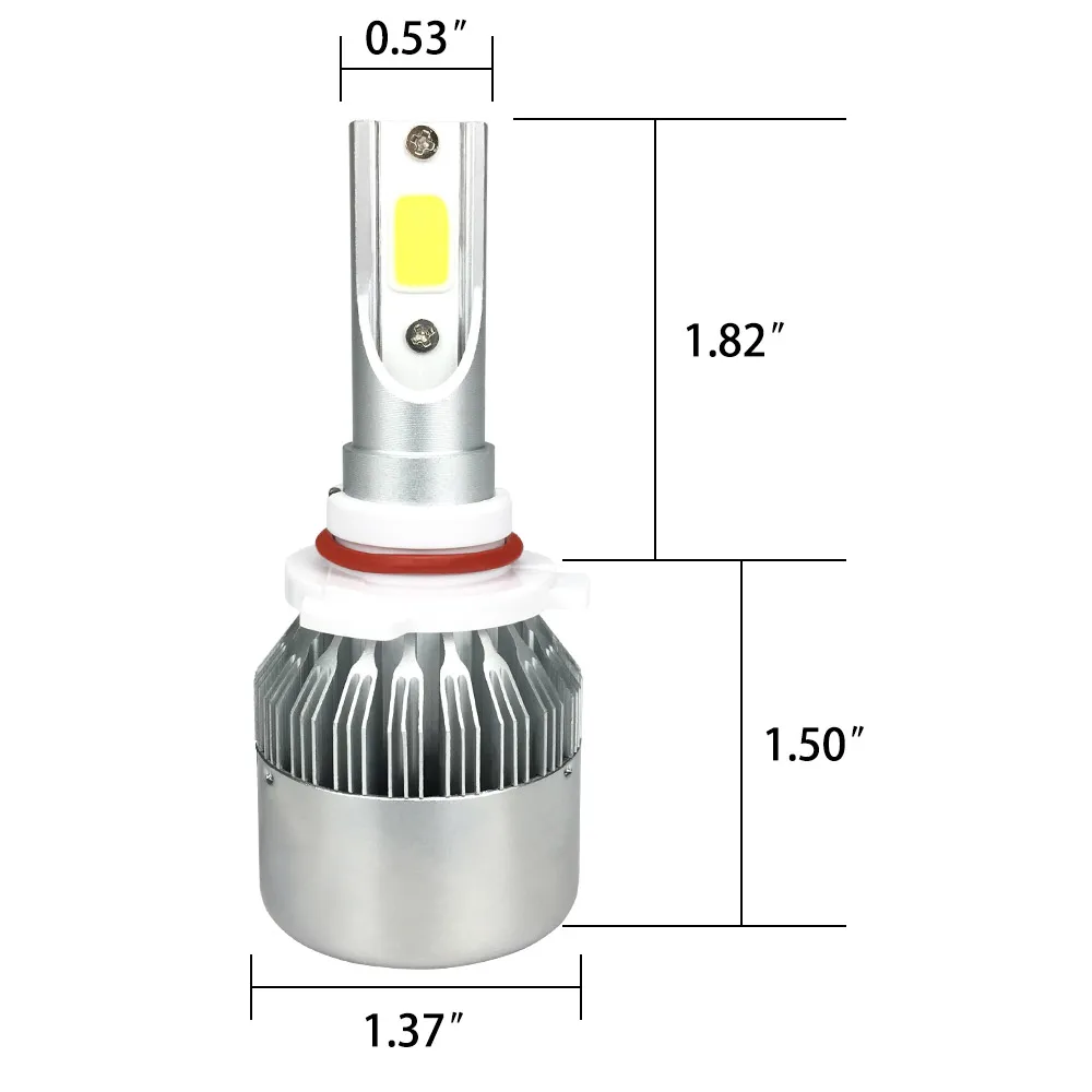 2Pcs LED Car Headlights H4 H7 H11 H1 9005 9006 12V 72W 8000Lm 6500K CSP Chips Super Bright Fog Lights Bulbs for Automobiles HB3