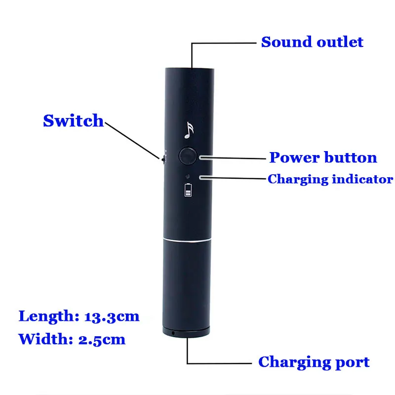 Professional Chargeable Electronic Whistles Blow Free Survival Football Basketball Referee Whistle Black Lanyard Sounder