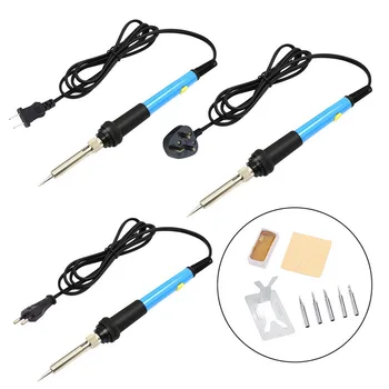 

60W 110V 220V Electric Soldering Irons Kit Temperature Adjustable Electric Iron Set Mini Handle Heat Pencil Soldering Iron