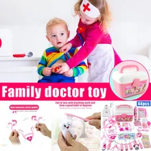 44 шт./компл. детей ролевые игры игрушка набор притворяться доктор моделирование клиника Приспособления с ящик для хранения