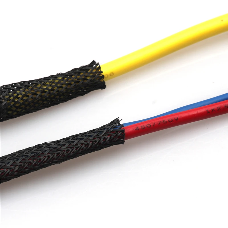 Черный, синий, зеленый, красный 6 мм, 10 м, изоляция, плотная, ПЭТ, расширяемая плетеная оплетка, кабельные рукава, провода, сальники, кабели, защита