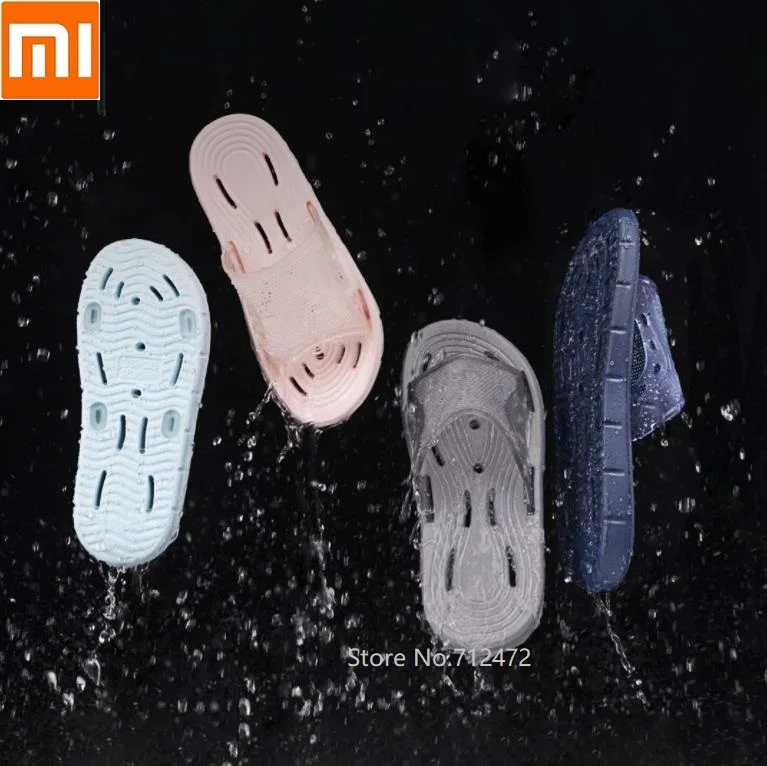 Xiaomi/мужские и женские нескользящие удобные домашние Тапочки для ванной обезвоженные легкие и дышащие прочные нескользящие тапочки