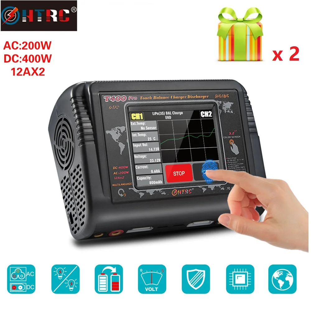 Original HTRC T400 Pro RC Lipo Charger Dual DC