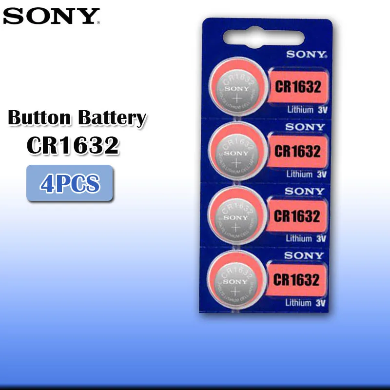 4 шт./лот sony CR1632 3V 100% оригинальная литиевая батарея для часов пульт дистанционного