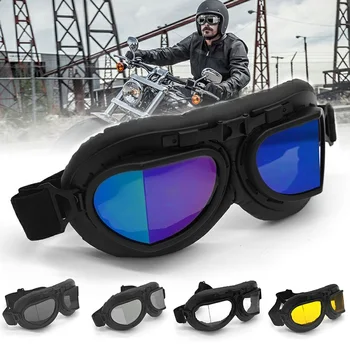 

Retro Motorcycle Goggles Glasses Vintage Moto Classic Goggles for Motorbike Pilot Steampunk ATV Bike Copper Helmet UTV UAZ UTE