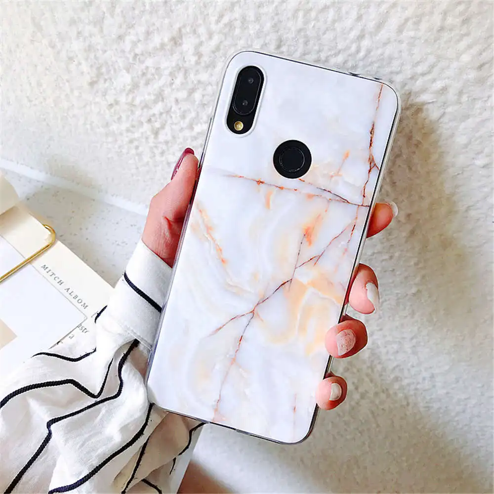 BETHEBEY модный роскошный мягкий чехол для Xiaomi Redmi K20 Pro Note 5 6 Pro 7 Pro силиконовый матовый ТПУ мраморный чехол задняя крышка - Цвет: 6