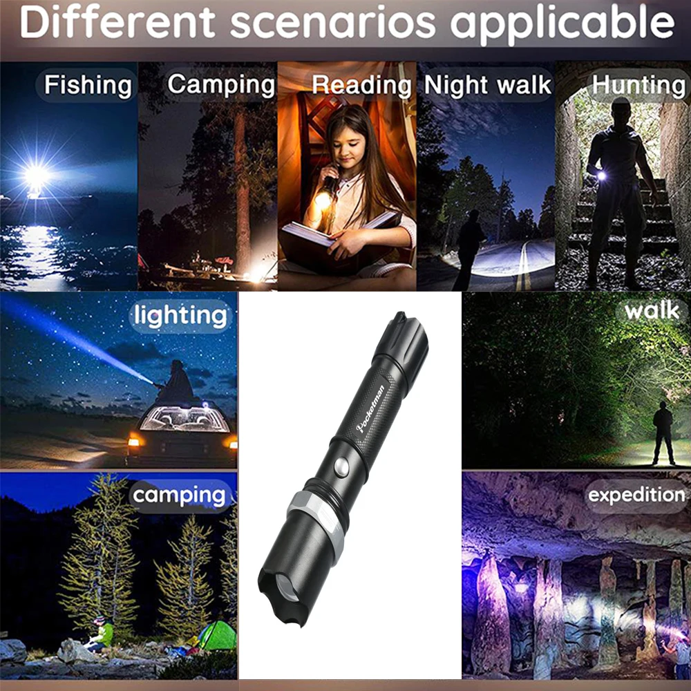 Flashlight-USB-Rechargeable-Torch-Zoomable-Flashlight-Powerful-Waterproof-Torch-Camping-Flashlight-COB-LED-Flashlight
