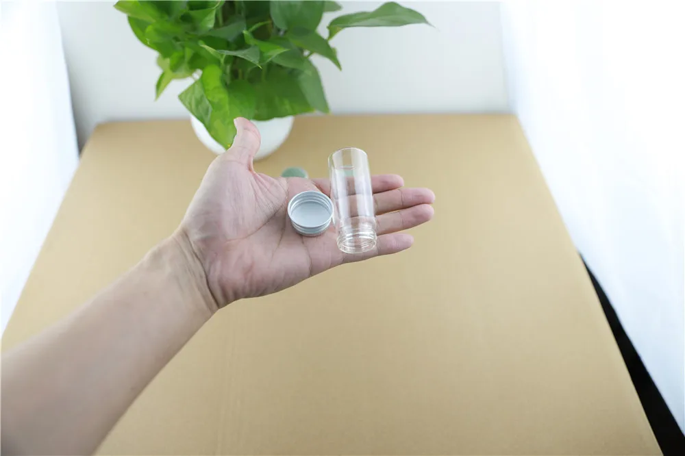 24PCS 30mm 30ml Cute Small Glass Bottles Aluminum Caps Glass Tiny Jars Vials Transparent Glass Containers Perfume Bottles (2)