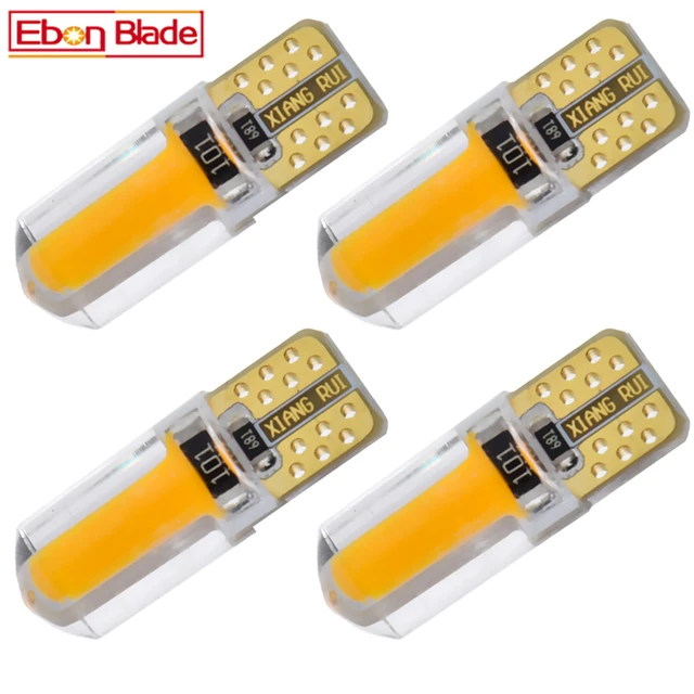 4X Amber Orange T10 W5W Silicone COB LED Car Wedge Marker Indicator Light  WY5W 194 2825 Auto Parking Bulb Turn Side Lamp 12V DC - AliExpress