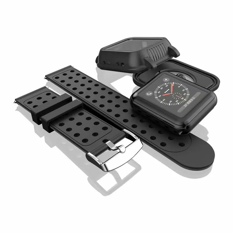 Водонепроницаемый защитный чехол для наручных часов для Apple Watch, версии 3, ремешок для наручных часов 38/40 мм/42 44 мм Водонепроницаемый наручные мягкий силиконовый ремень