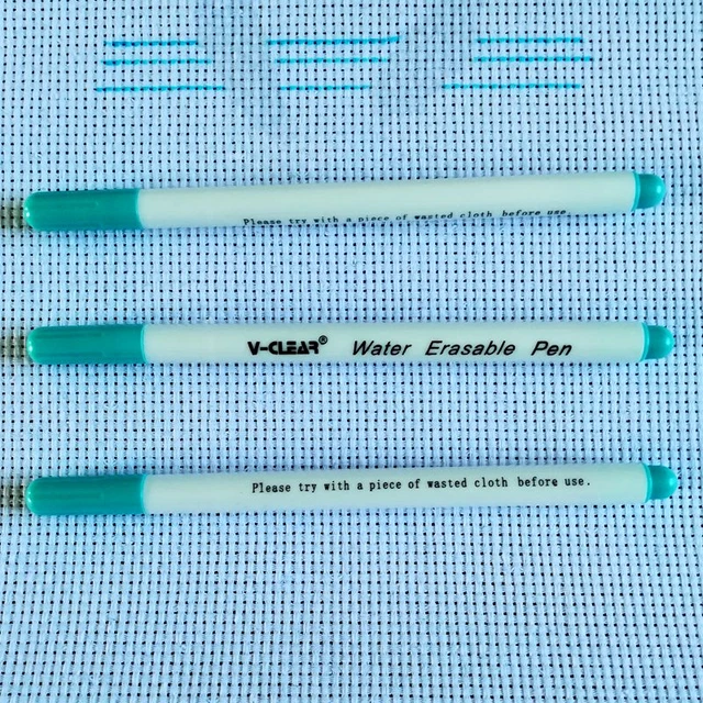 Set 12 Pieces Blue Water Erasable Disappearing Pen Fabric Marker For Fabric  Garment Marking