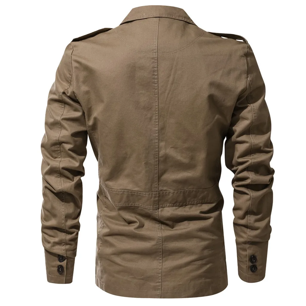 Men's fashion casual solid color lapel single-breasted button long-sleeved business suit jacket shirt W0820
