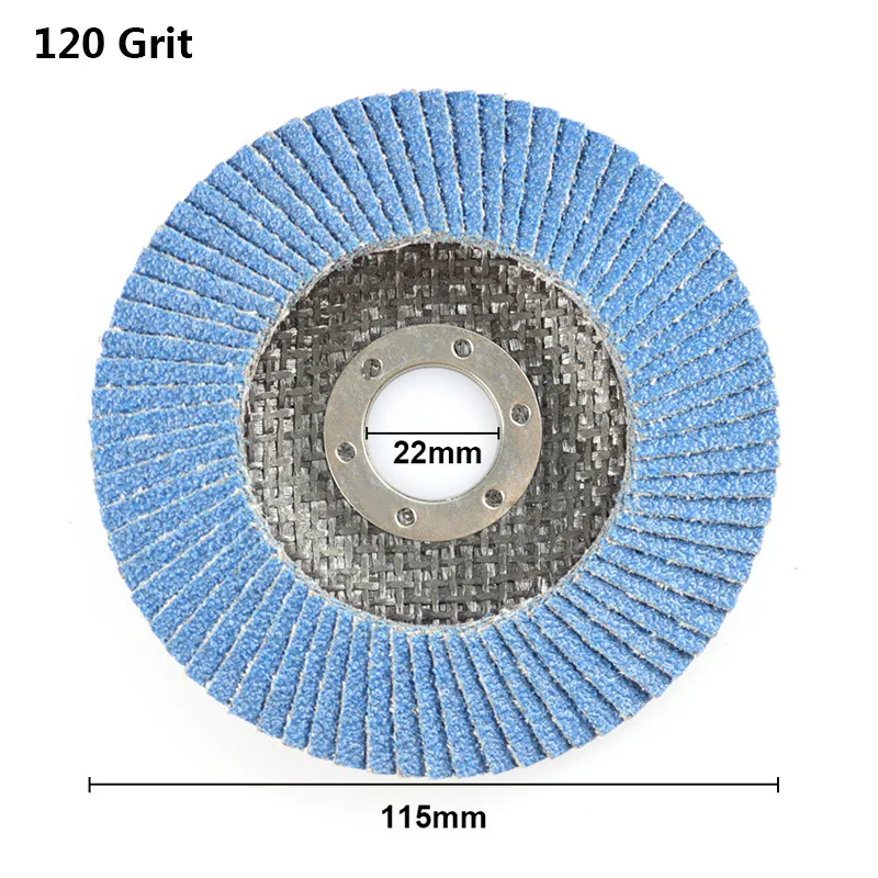 XCAN Fächerscheiben Schleifscheiben 115 mm 4,5 Zoll 40/60/80/120 Körnung Schleifscheibe Klinge für Winkelschleifer Schleifwerkzeug Schleifscheibe – Detail 8