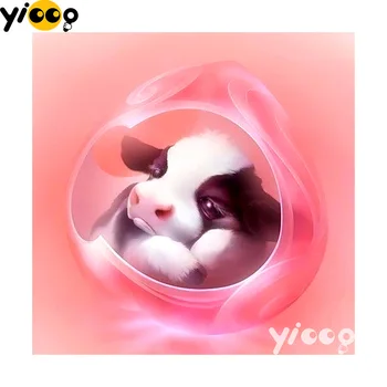 

5D diamond painting full drill square DIY diamond embroidery bull baby Cross Stitch Full Round Mosaic Decoration Gift CX0146