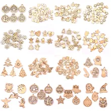 DIY натуральный деревянный чипборд Рождественская елка подвесная подвеска с героем аниме детские подарки снеговик рождественские украшения mt2521