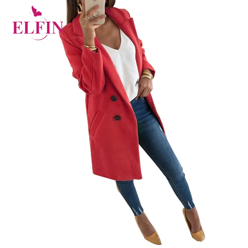 

Winter Coat Long Sleeve Blends Jacket Elegant Lady Overcoats Plus Size 3xl Turn Down Coats And Jackets Women Outwear SJ4303R