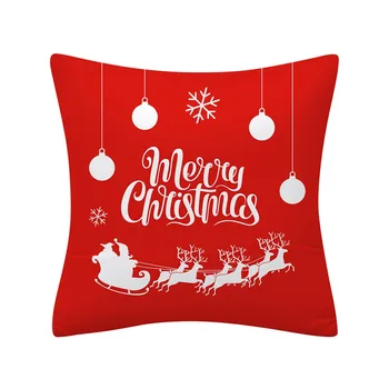 

Christmas cushion cover Pillow Case Glitter Polyester Sofa Throw Cushion Cover Home Decor cojines decorativos para sof 45X45cm