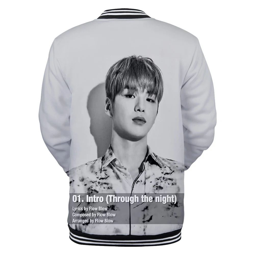 KPOP Kang danel альбом цвет на мне 3d печать бейсбольная форма для мужчин/женщин Harajuku бейсбольные куртки одежда