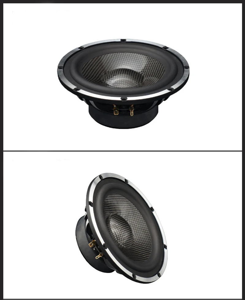 6.5インチカースピーカー,40〜60w,4オーム,カーボンファイバー